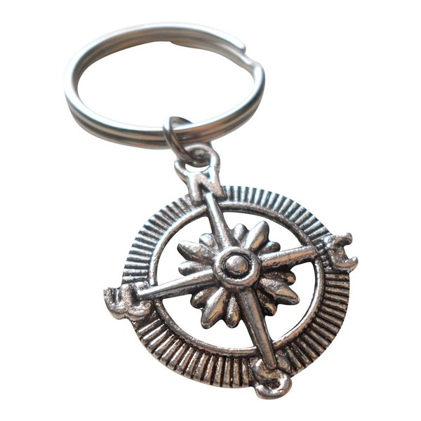 Open Metal Compass Keychain - I'd Be Lost Without You;