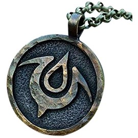 Baldur Jewelry - Fire Emblem Mark of Exalt Symbol - Fire Emblem Necklace Pendant - Fire Emblem Awakening Jewelry - Fire Emblem Pendant - Fire Emblem Jewelry - Fire Emblem Charms - Brass Necklace