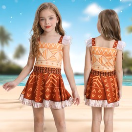 Benylion Toddler Christmas Gifts Loto Costumes Adventure Outfits for Girls Princess Dress Up Kids Birthday Party Cosplay Fancy Dresses Christmas Gifts Loto Cosplay Costumes Size 2T 1-2 Years Brown