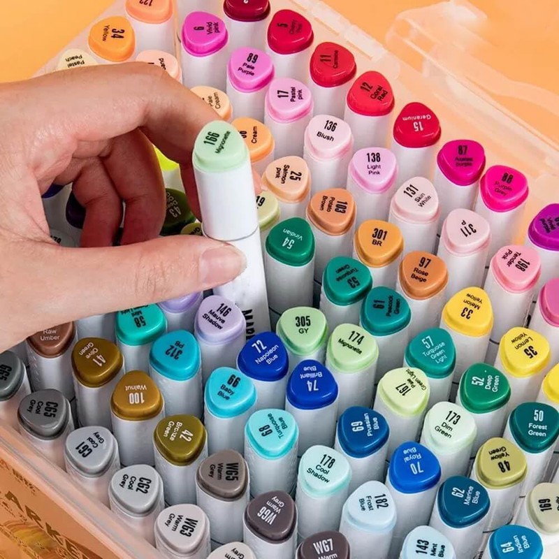 Qatalitic 60 Colours Alcohol Based Markers, Dual Tip Art Marker