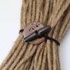 Kraler 3 Pcs Elastic Hair Ties with Wooden Toggle for