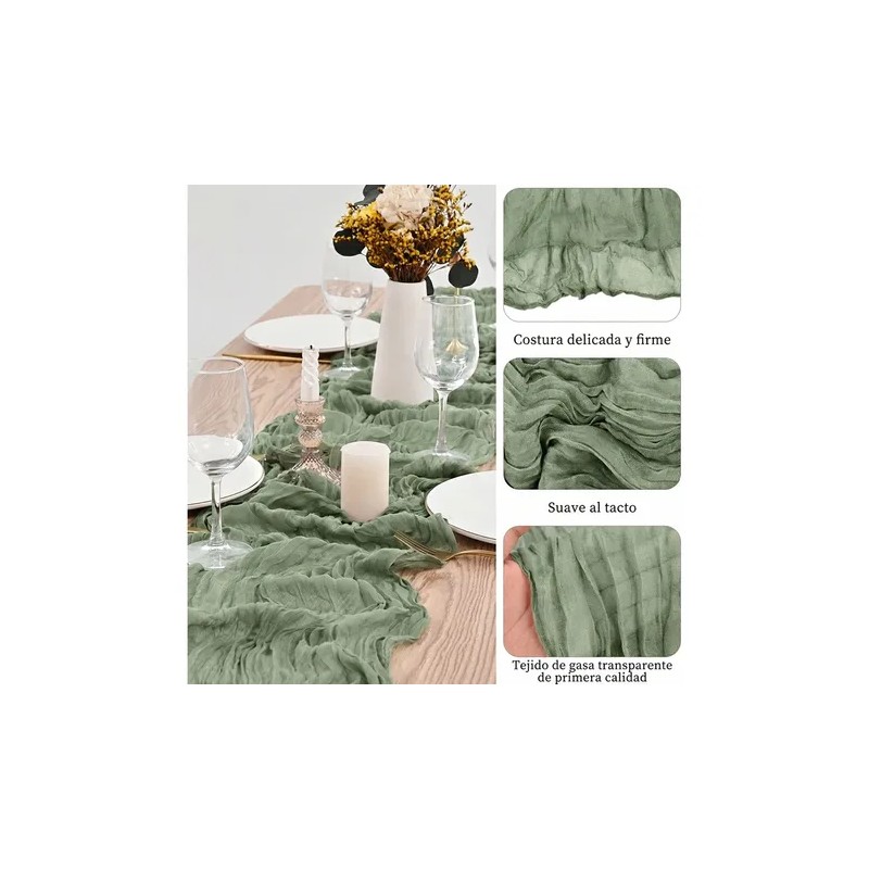 Caminos De Mesa Gasa Elegante Boho Decoración De Mesa Y