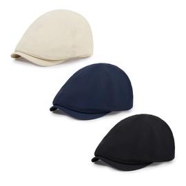 Geyanuo 3Pcs Quick Dry Newsboy Hat for Men Women Cool Adjustable Flat Cap