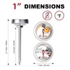KT THERMO 4 Pack Steak Potato Button Thermometer, Meat &
