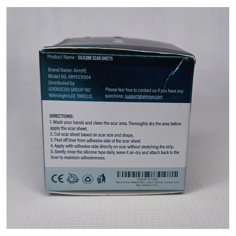 Airroye 1 Roll Silicone Adhesive Scar Sheets 1.6" x 120