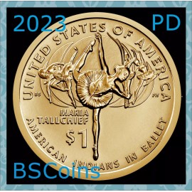 2023 P&D Native American Sacagawea Maria Tallchief Dollar - 2 Coins - Ship TODAY