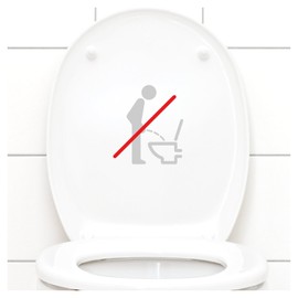 Toilet Sticker Sit Down to Pee Sign120 Pictogram,