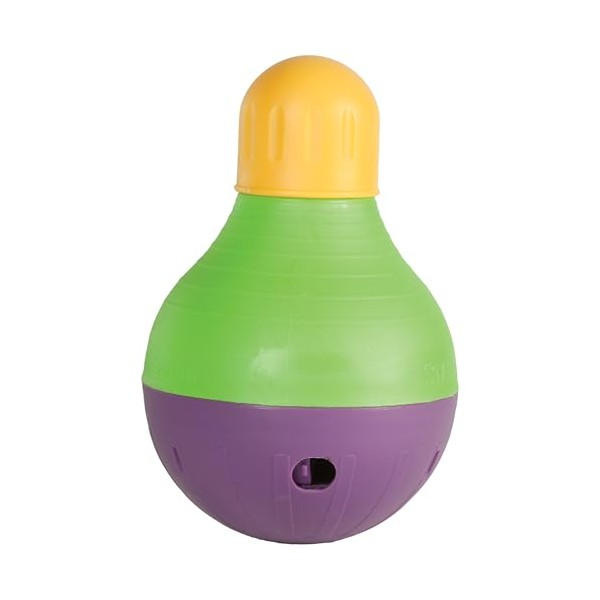 Starmark Starmark Bob-A-Lot Interactive Dog Pet Toy, Large, Yellow/Green/Purple