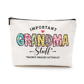 Grandma Gifts Cosmetic Bag Makeup Bag Grandma Birthday Gifts from Granddaughter Grandson Mothers Day Thank You Retirement Gifts for Women Mimi Grandma to Be New Grandma Granny Christmas Toiletry Bag