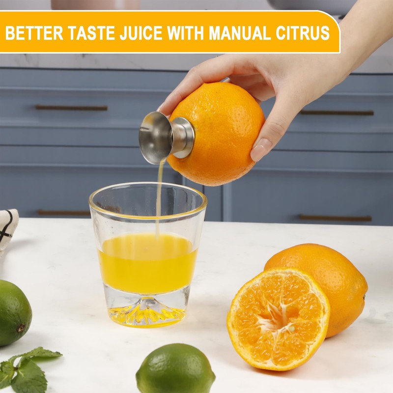KAYCROWN 18/8 Stainless Steel Manual Lemon Juicer Squeezer, Easy Squeeze