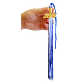 GRADFTY 2025 Tassel Graduation, Blue and White Tassel 2025