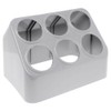 Vollrath Gray Silv-A-Tainer 6-Hole Plastic Silverware Container
