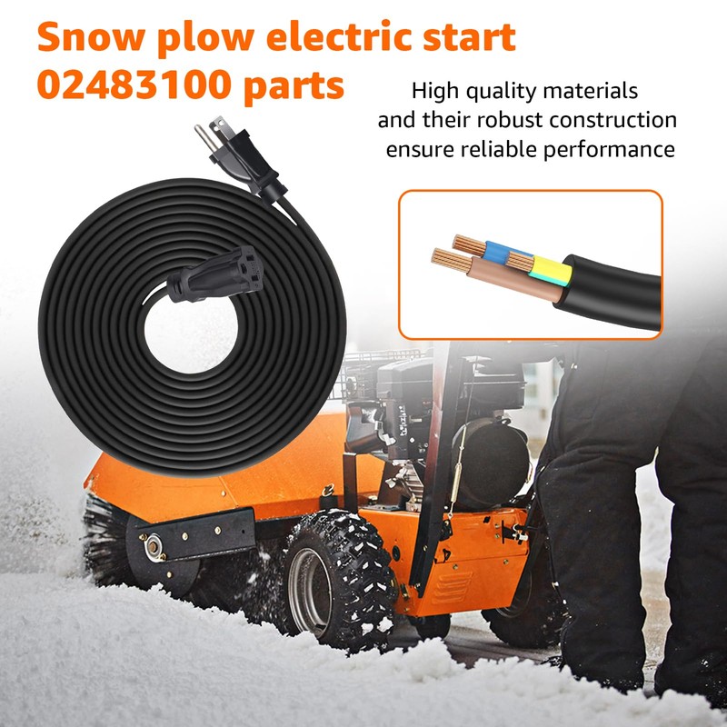 Aomitop 02483100 Snow Blower Power Cord, Compatible With Ariens Snowblower