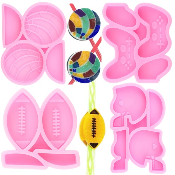 ZiXiang Baseball Volleyball Straw Topper Mold Game Controller Gamepad Resin