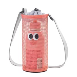 Water Bottle Cover with Shoulder Strap, Water Bottle Holder, For Kids, Shoulder Bag, For Carrying, Mountain Climbing, For Children, Adults, Unisex, Stylish, Plastic Bottle Cover, Bottle Holder, Mesh