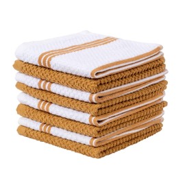 Living Fashions 8 Pack Dish Cloths for Washing Dishes - 100% Cotton Absorbent Dish Towels Size 12" x 12" - Perfect Dish Rags for Washing Dishes - Kitchen Rags and Washcloths for Dishes