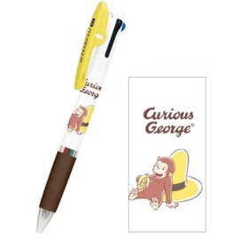 Kami 304738 [Made in Japan] [Curious George] Jetstream 3 Color Ballpoint Pen [George] [Curious George] [Picture Book] [Anime] [Character] [Ballpoint Pen ] [Writing Instrument] [Stationery] [School]
