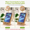 Pezin & Hulin Bamboo Tablet Stand, Angle Adjustable Desktop Cell