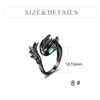 Dragon Ring 925 Sterling Silver for Women Black White Dragon