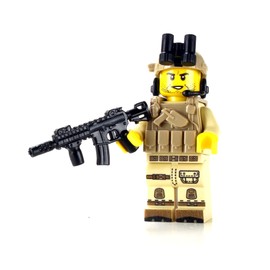 Battle Brick Tan Army Soldier Minifigure Value Custom Minifigure