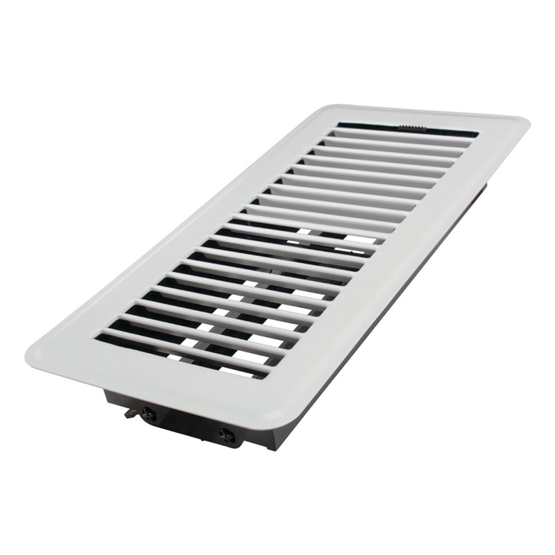 Deflecto Floor Register, Includes Steel Grill and Rust-Proof Damper Box,