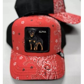 Goorin Bros Alpha Dog Hat Goorin Bros The Farm SnapBack Trucker Hat Bandana Red Paisley