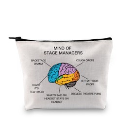 Stage Manager Gift Broadway Musical Theater Backstage Gift Mind of Stage Manager Makeup Bag (Stage Manager Bag EU)