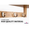 DECOMIL Bamboo Coat Rack with Shelf, Wall Mount Coat Hanger