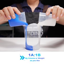 BBDINO Silicone Mold Making Kit 30A, Mold-Making Silicon Rubber 1 Gallon/10 Lbs/160 Oz Liquid Silicon for Molds Making, 1:1 by Volume, Ideal for Silicone, Resins, Soap, Concrete, Wax Molding