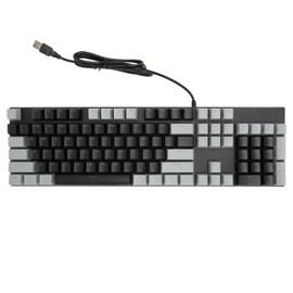 Full Size Mechanical Keyboard 104 Keys USB Wired Gaming Keyboard with Numeric Keypad Red Switch for Windows Black Gray