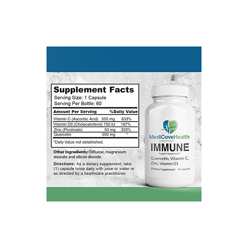 Ivory Caps Immune Support: Quercetin, Vitamin C, Zinc, Vitamin D3
