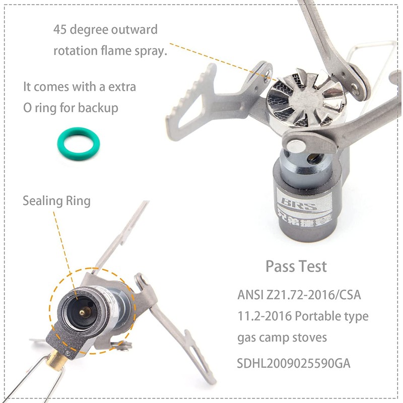 BRS Stove BRS 3000T Stove Titanium Ultralight Backpacking Stove Portable