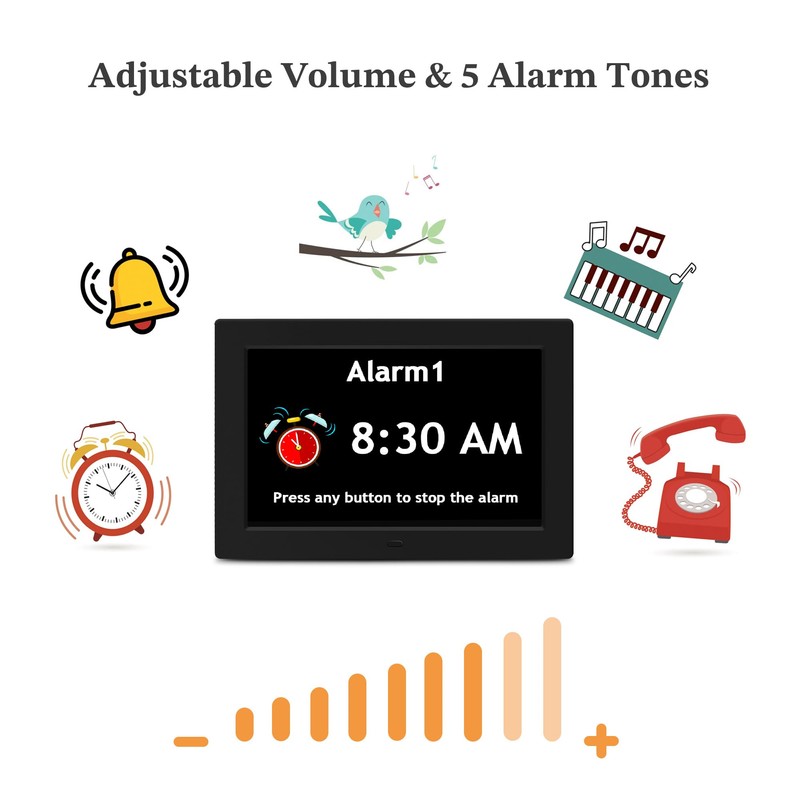10.1'' Digital Clock, 1280*800p HD Extra Large Display, Digital Clock