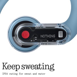 Nothing Ear (Open) Open Ear Headphones, Ultra-Light with Adjustable Earhooks, Multipoint Connection Bluetooth Earbuds, Clear Voice Technology for AI Calls, IP54, Fast Charging, ChatGPT Supported