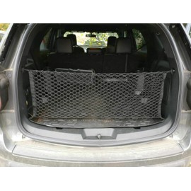EACCESSORIES EA Rear Trunk Organizer Cargo Net for Ford Explorer 2011-2019 – Envelope Style Cargo Net for SUV - Premium Mesh Car Trunk Organizer Vehicle Carrier Storage - Compatible with Explorer