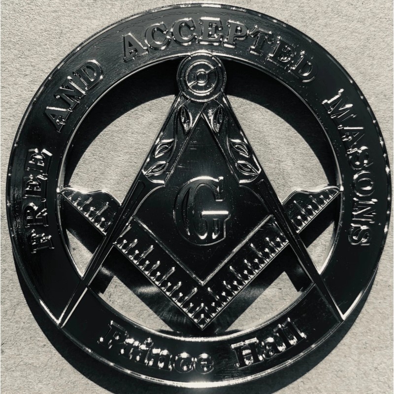 Masonic prince hall chrome emblem for truck car 3 inches