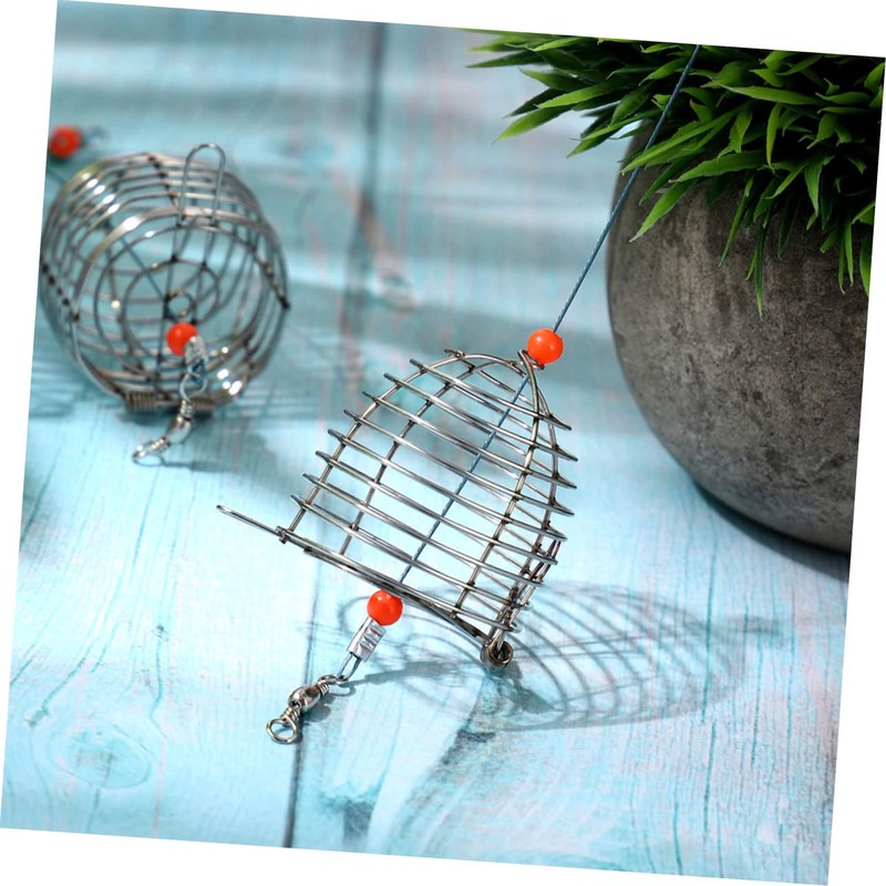 BESPORTBLE 4pcs Stainless Steel Fishing Bait Cage Durable Fish Trap
