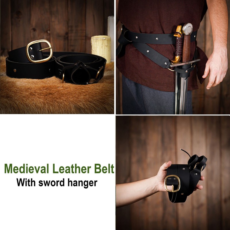 Lord of Battles Medieval Leather Sword Hanging Belt | Sword