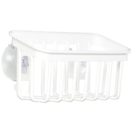 Squirrel Vertical Sponge Rack Holder, White, W 6.9 x D 3.5 x H 3.5 inches (W17.6 x D 9 x H 9 cm), H&H