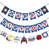 2 Pcs Happy Birthday Baseball Banner Baseball Party Decorations