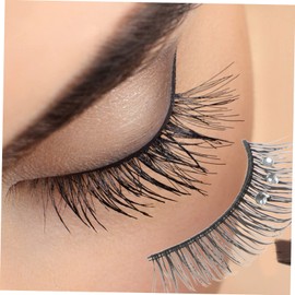 BIUDECO 5 Pairs Rhinestone False Eyelashes for Natural Look Durable Comfortable Fake Lashes Easy to Apply Remove for Professionals Personal Use for Everyday Makeup