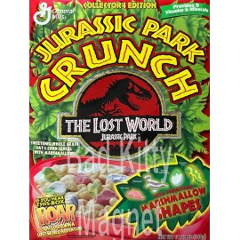 Jurassic Park Crunch Vintage Cereal Box Quality Metal Fridge Magnet 3x4 7608