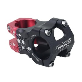 FOMTOR 31.8 Bike Stem 50mm, MTB Stem Mountain Bike Stem Short Handlebar Stem Aluminum Alloy, for Road Bike, MTB, BMX, Cycling Fixie Gear (Black Red)