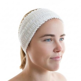 LIFESOFT Disposable Facial Spa Headbands Individual Wrapped (100, White)