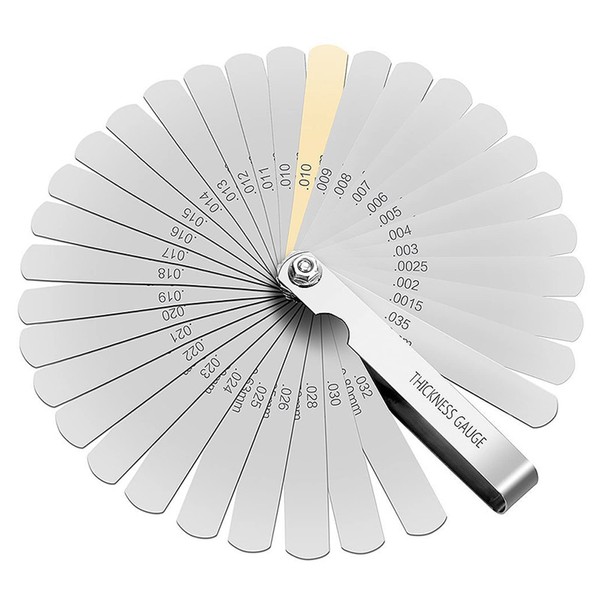 Glomora Feeler Gauge, 32 Stainless Steel Blades Feeler Gauge Dual