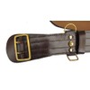 Sam Browne Belt + Shoulder Strap Brown Leather Brass Uniform