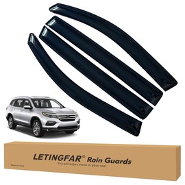 LETINGFAR LETINGFAR Window Visors Rain Guards for Honda Pilot 2016 2017 2018 2019 2020 2021 2022 Accessories, Wind Deflectors Vent Shades for Honda Pilot