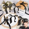Black Bow Place Cards Set, 24Pcs Bow Shaped Blank Name