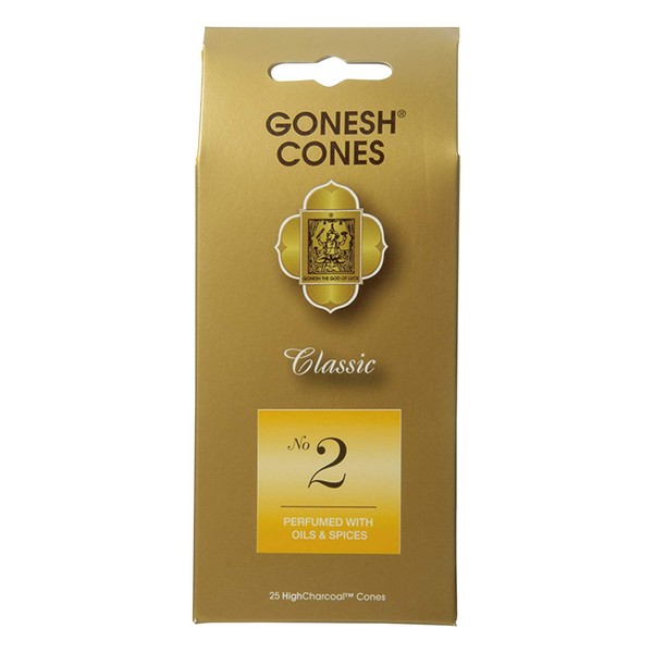 ga-nessyu (Gonesh) Number Incense Cone No. 2 (Pack)