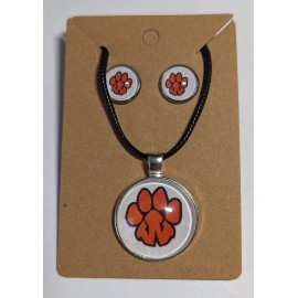 High School Earrings And Necklace Set